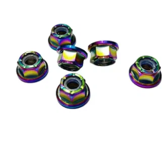 PVD Rainbow Color Flanșă din titan Piuliță M6